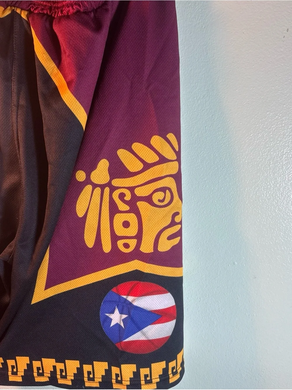 Basketball Shorts Mexico Puerto Rico Mi Raza Aztec Size Small